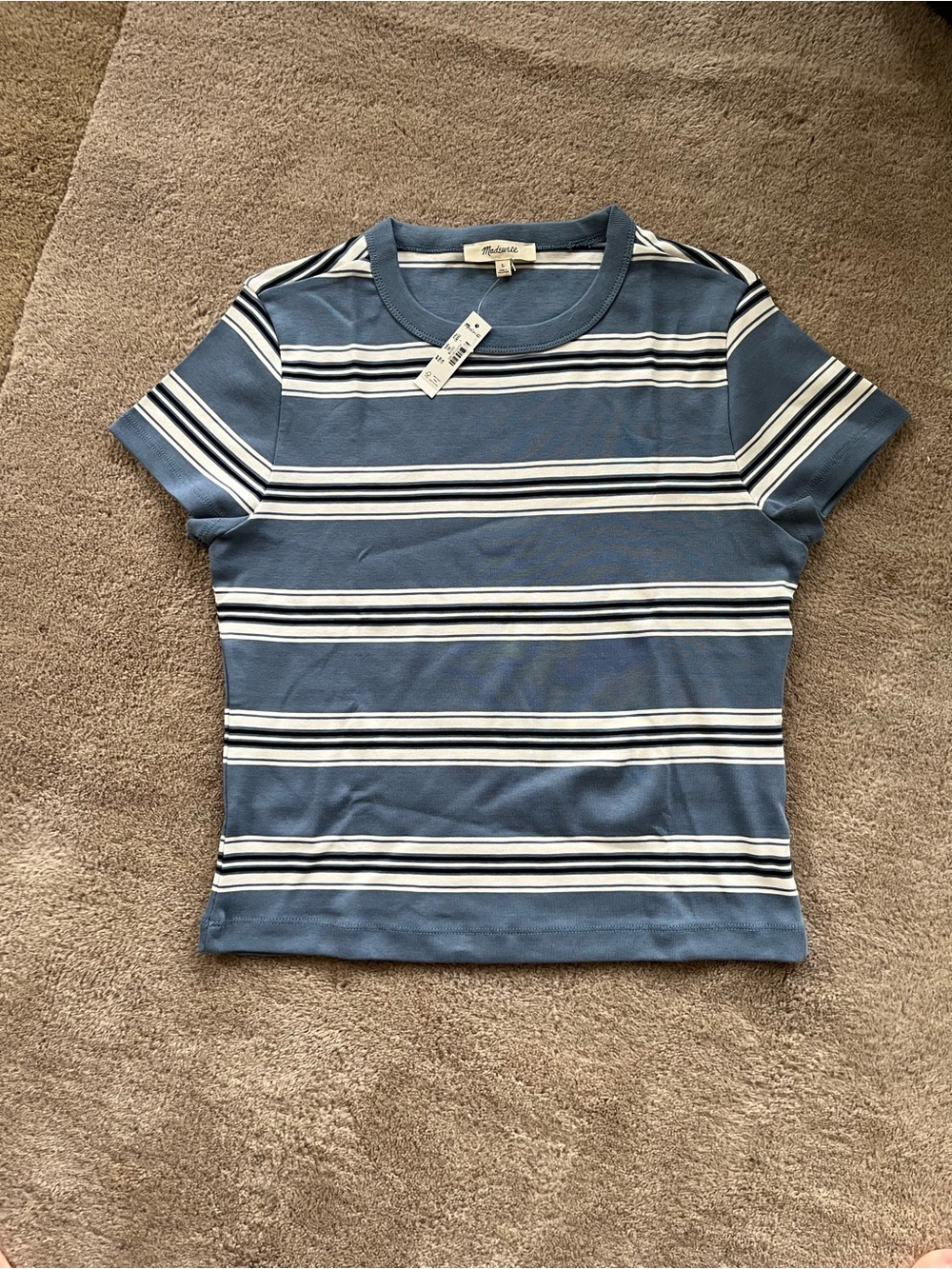 Madewell The '90s Cropped Tee in Compact Cotton large